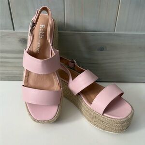 NEW! ROHB Light Pink Espadrille Platform Sandals